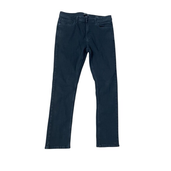 Kenneth Cole Jeans Men's 36x32 Black Slim Fit Stretch Denim Low Rise Tapers - Picture 1 of 13